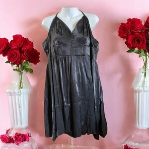Shein ‘Curve’ Satin Little Black Dress – M/L – (Tagged 2XL) – NWOT